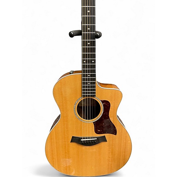 Used Taylor 214CE Deluxe Natural Acoustic Electric Guitar