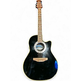 Used Ovation CC157 Black Acoustic Electric Guitar