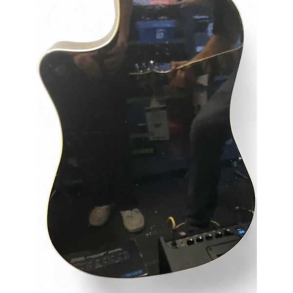 Used Fender CD140SCE Black Acoustic Electric Guitar