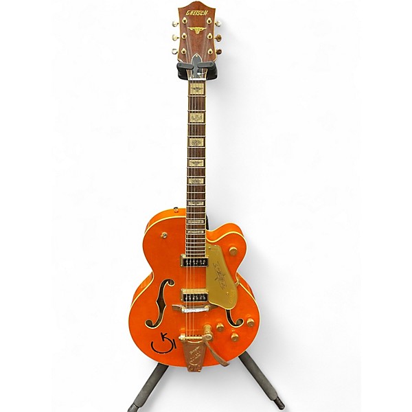 Used Gretsch Guitars G6120 Chet Atkins Signature Trans Orange Hollow Body Electric Guitar