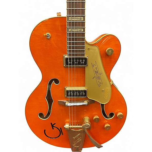 Used Gretsch Guitars G6120 Chet Atkins Signature Trans Orange Hollow Body Electric Guitar