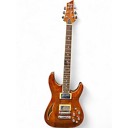 Used Schecter Guitar Research C1 E/A Amber Hollow Body Electric Guitar