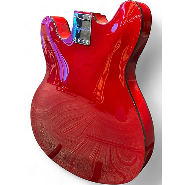 Used Squier Affinity Series Starcaster Candy Apple Red Metallic Hollow Body Electric Guitar