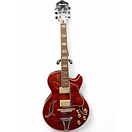 Used 2004 Ibanez AG85 Trans Red Hollow Body Electric Guitar