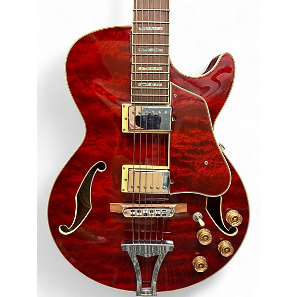 Used 2004 Ibanez AG85 Trans Red Hollow Body Electric Guitar