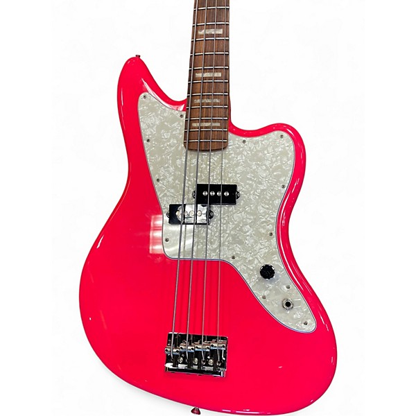 Used Fender Mark Hoppus Signature Jaguar Bass Hot Pink Electric Bass Guitar