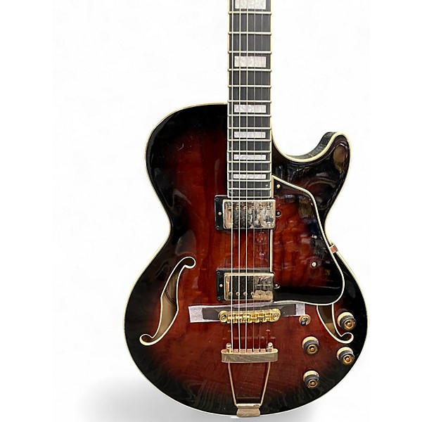 Used Ibanez AG95QA Antique Burst Hollow Body Electric Guitar