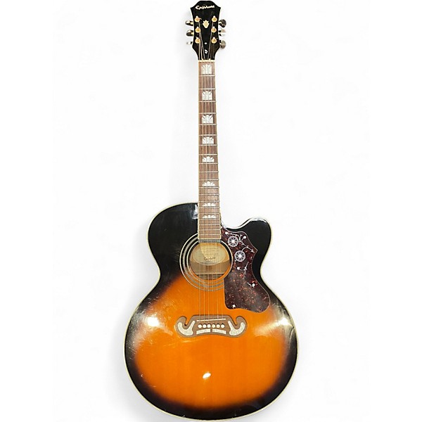 Used Epiphone EJ200CE Vintage Sunburst Acoustic Electric Guitar