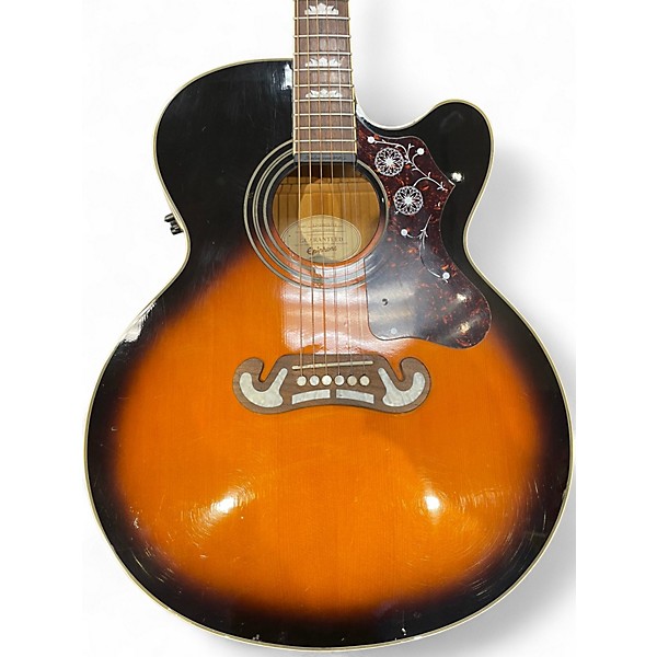 Used Epiphone EJ200CE Vintage Sunburst Acoustic Electric Guitar