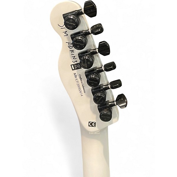 Used Fender JA90 Jim Adkins Thinline Telecaster Alpine White Hollow Body Electric Guitar