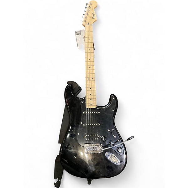 Used Squier Bullet Stratocaster Black Solid Body Electric Guitar