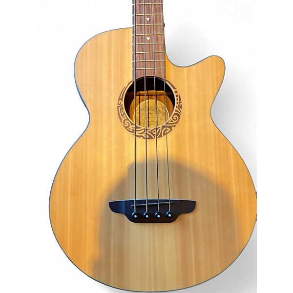 Used Luna LAB 30 TRIBAL Natural Acoustic Bass Guitar