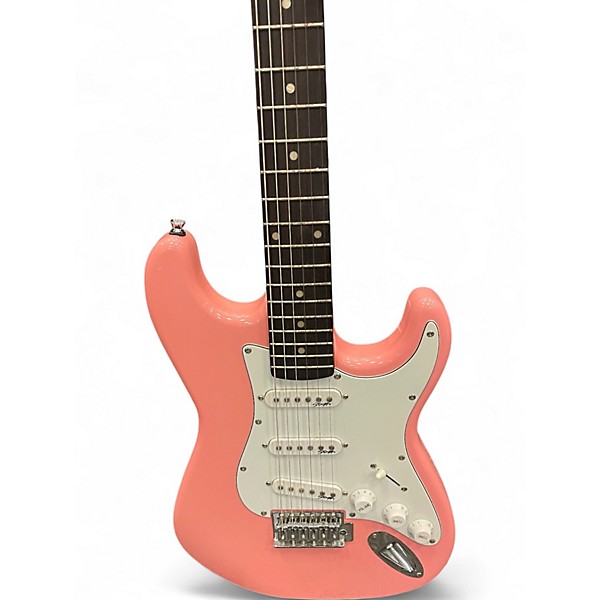 Used Stagg strat Pink Solid Body Electric Guitar
