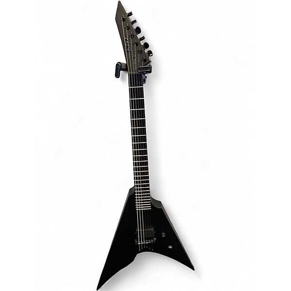 Used ESP LTD Arrow Black Metal Black Solid Body Electric Guitar