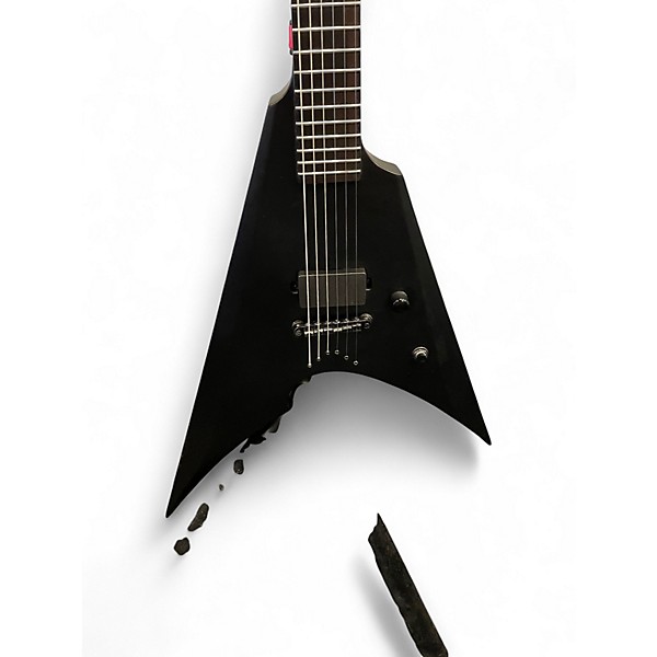 Used ESP LTD Arrow Black Metal Black Solid Body Electric Guitar