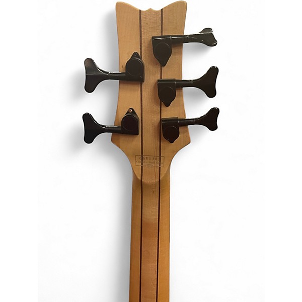 Used Schecter Guitar Research Stiletto Custom 5 String Natural Satin Electric Bass Guitar