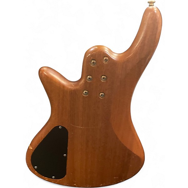 Used Schecter Guitar Research Stiletto Custom 5 String Natural Satin Electric Bass Guitar