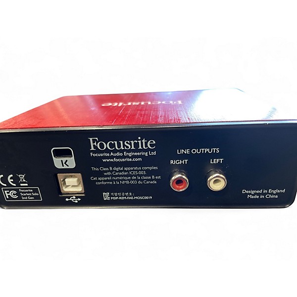 Used Focusrite Scarlett Solo Gen 2 Audio Interface