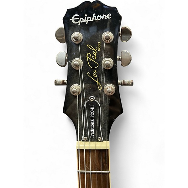 Used Epiphone Les Paul Traditional PRO III Gold Solid Body Electric Guitar