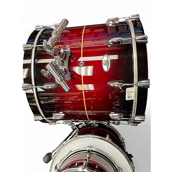 Used Pearl 4 Piece Professional Series Maple Redburst Stripe Drum Kit