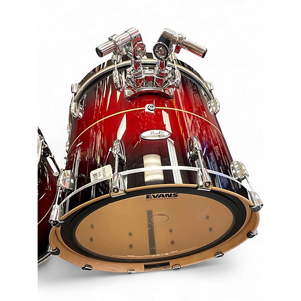 Used Pearl 4 Piece Professional Series Maple Redburst Stripe Drum Kit