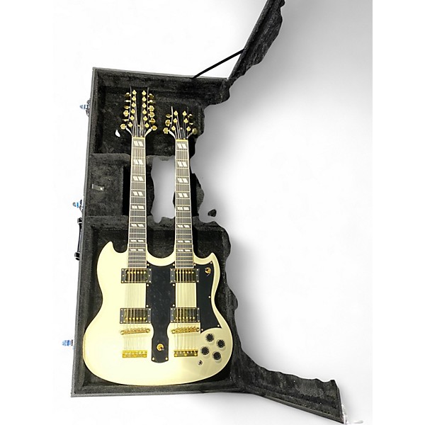 Used Brandon's Custom Shop DOUBLE NECK 12/6 WHITE Solid Body Electric Guitar