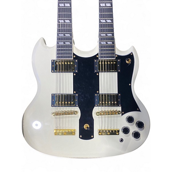Used Brandon's Custom Shop DOUBLE NECK 12/6 WHITE Solid Body Electric Guitar