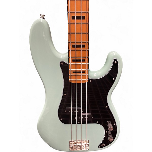 Used Squier Precision Bass Surf Green Electric Bass Guitar