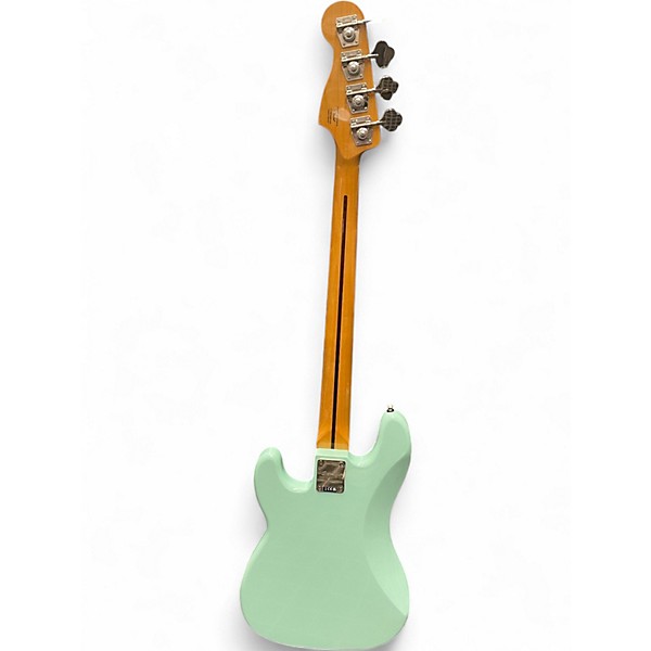 Used Squier Precision Bass Surf Green Electric Bass Guitar