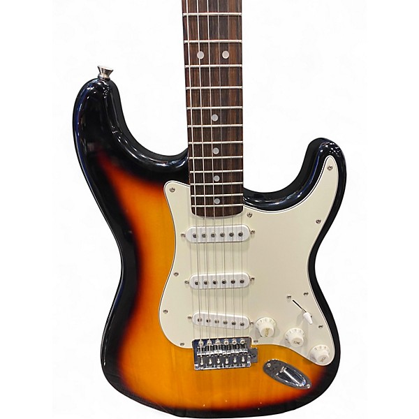 Used Squier Standard Stratocaster 2 Color Sunburst Solid Body Electric Guitar