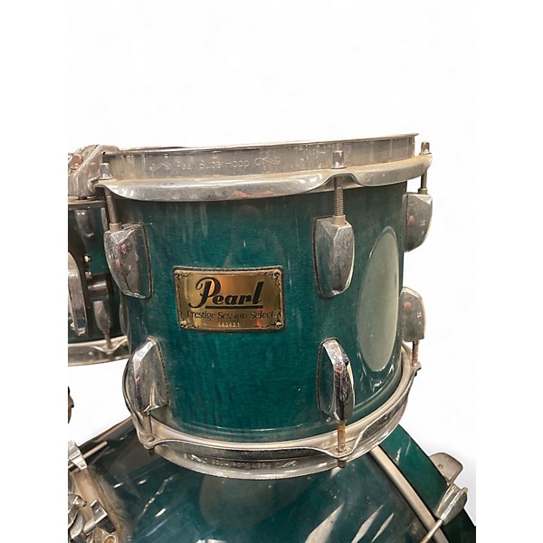 Used Pearl 5 Piece prestige sessions select Emerald Green Drum Kit