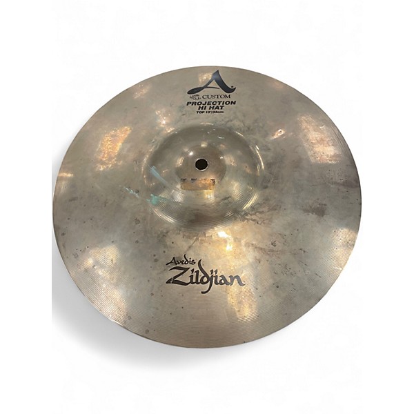 Used Zildjian 13in A Custom Hi Hat Pair Cymbal