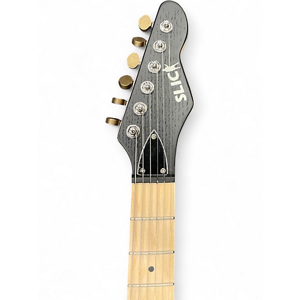 Used Slick SL55 Vintage White Solid Body Electric Guitar