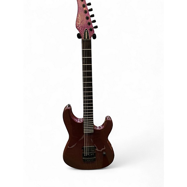 Used Schecter Guitar Research Danskimo-6 Purple Solid Body Electric Guitar