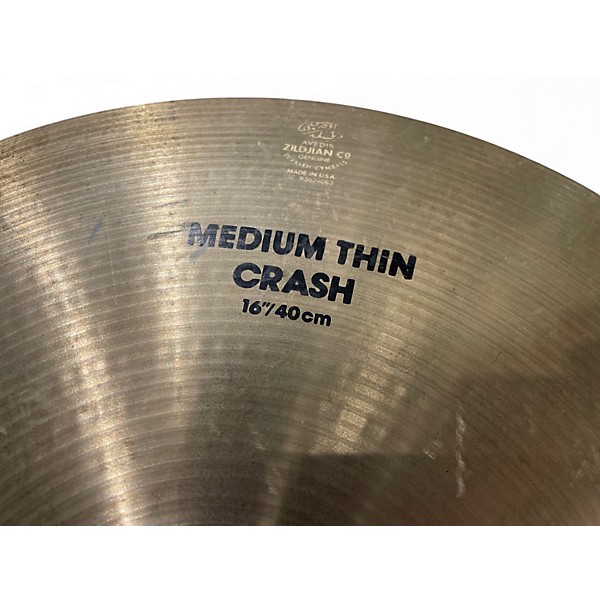 Used Zildjian 16in Medium Thin Crash Cymbal
