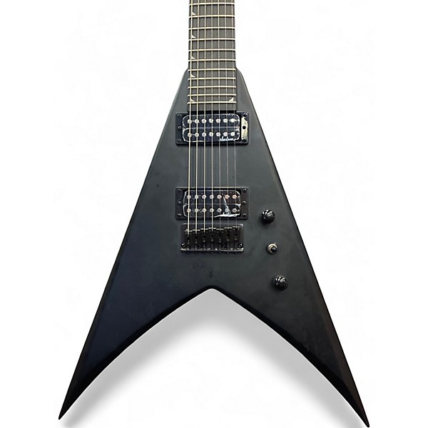 Used Jackson JS22 KING V 7 STRANG Black Solid Body Electric Guitar