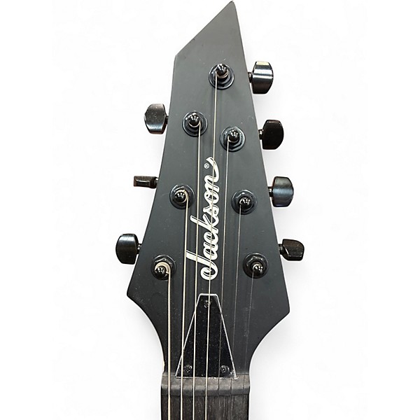 Used Jackson JS22 KING V 7 STRANG Black Solid Body Electric Guitar