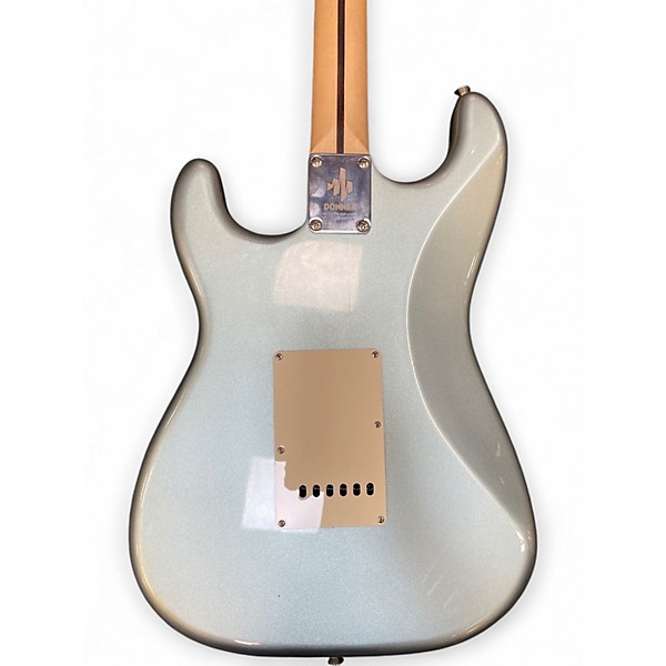 Used Donner SEEKER Silver Sparkle Solid Body Electric Guitar