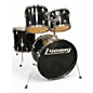 Used Accent By Ludwig 4 Piece 4 Piece Shell Pack Black Drum Kit thumbnail