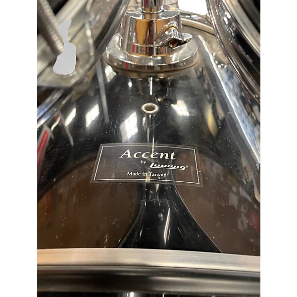 Used Accent By Ludwig 4 Piece 4 Piece Shell Pack Black Drum Kit