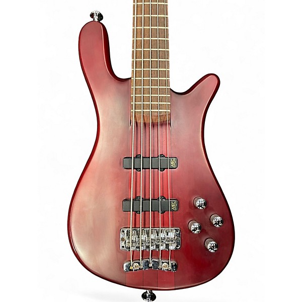 Used RockBass by Warwick STREAMER NT Trans Red Electric Bass Guitar