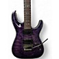 Used Schecter Guitar Research Hellraiser C1 Floyd Rose Trans Purple Solid Body Electric Guitar