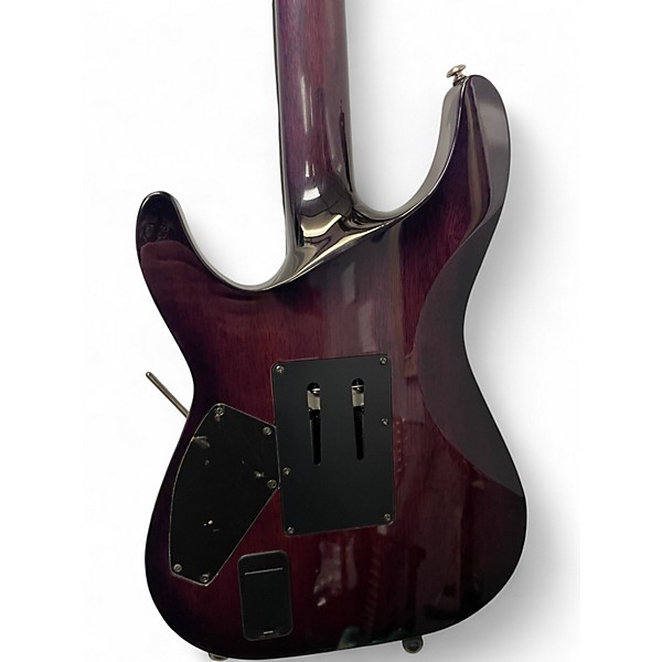 Used Schecter Guitar Research Hellraiser C1 Floyd Rose Trans Purple Solid Body Electric Guitar