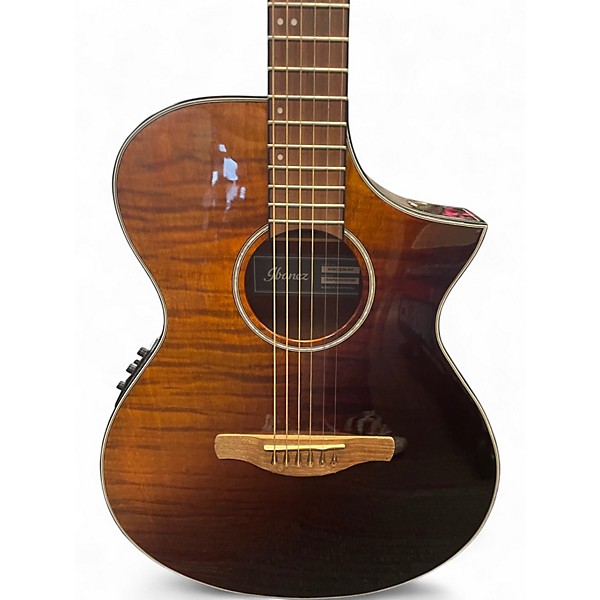 Used Ibanez aewc32fm amber sunset fade Acoustic Electric Guitar