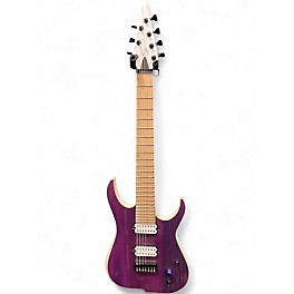 Used Skervesen Raptor 7 Trans Purple Trans White Solid Body Electric Guitar