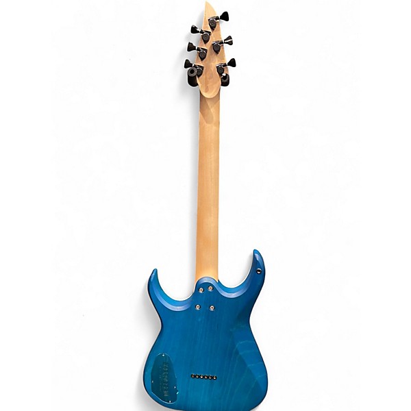Used Skervesen Raptor 6 Trans White Trans Teal Solid Body Electric Guitar