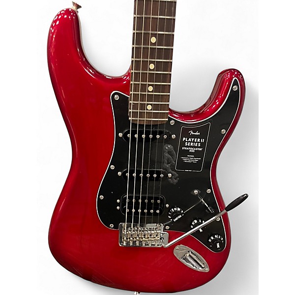 Used Fender Player II Strat Candy Apple Red Solid Body Electric Guitar