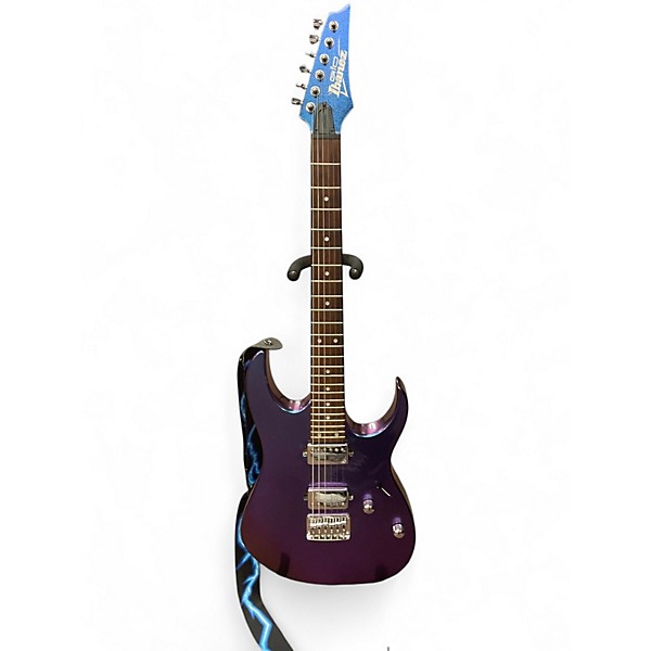 Used Ibanez GIO GRG121SP Blue Metal Chameleon Solid Body Electric Guitar