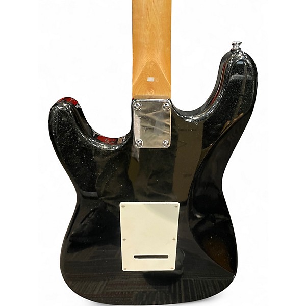 Used Fender Starcaster stratocaster galaxy black Solid Body Electric Guitar
