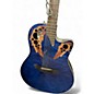 Used Ovation CE44P Blue Acoustic Guitar